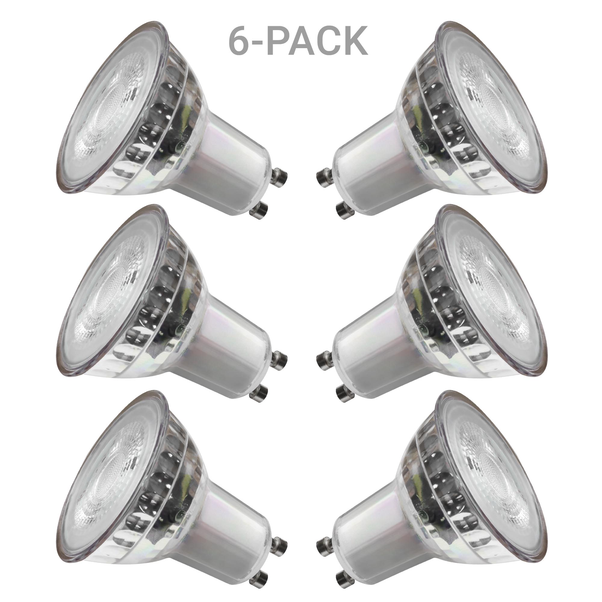 6-pack GU10 LED Dimbaar 6-pack GU10 LED Dimbaar